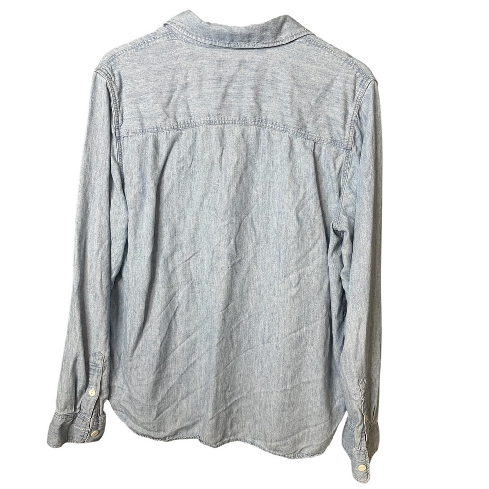 Faherty | Mid Wash Tencel Linen Chambray Button Down | Relaxed Fit | L - Picture 4 of 7